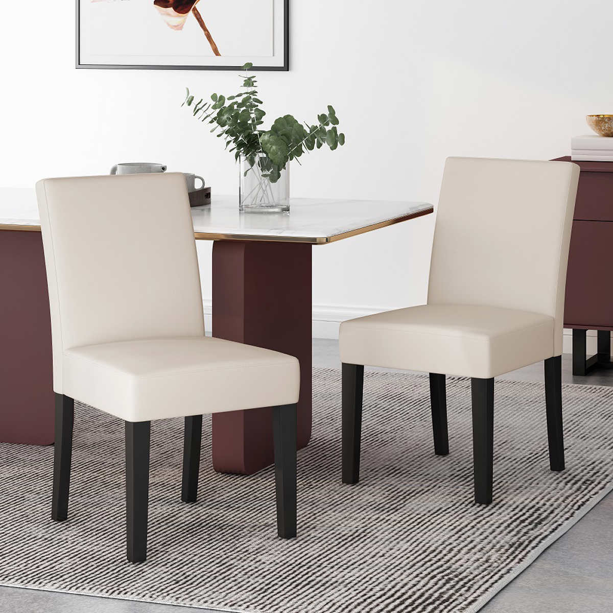 Gianna - Ensemble de 2 chaises de salle à manger contemporaine - Image 2