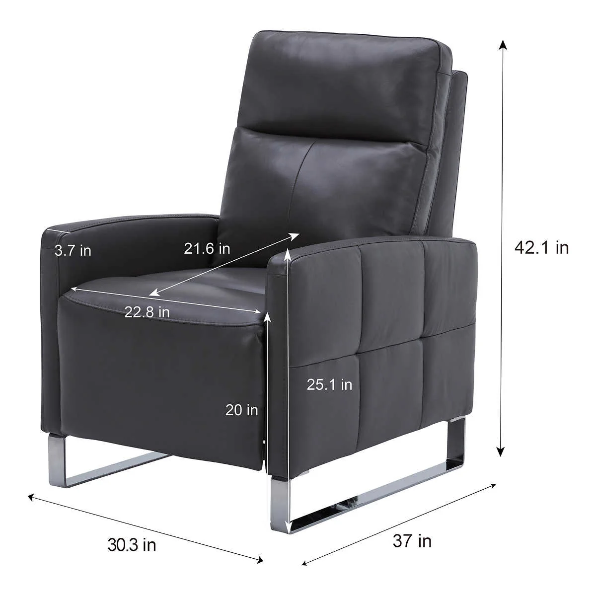 Gilman creek - Fauteuil à inclinaison électrique Hawkins en cuir - Image 4