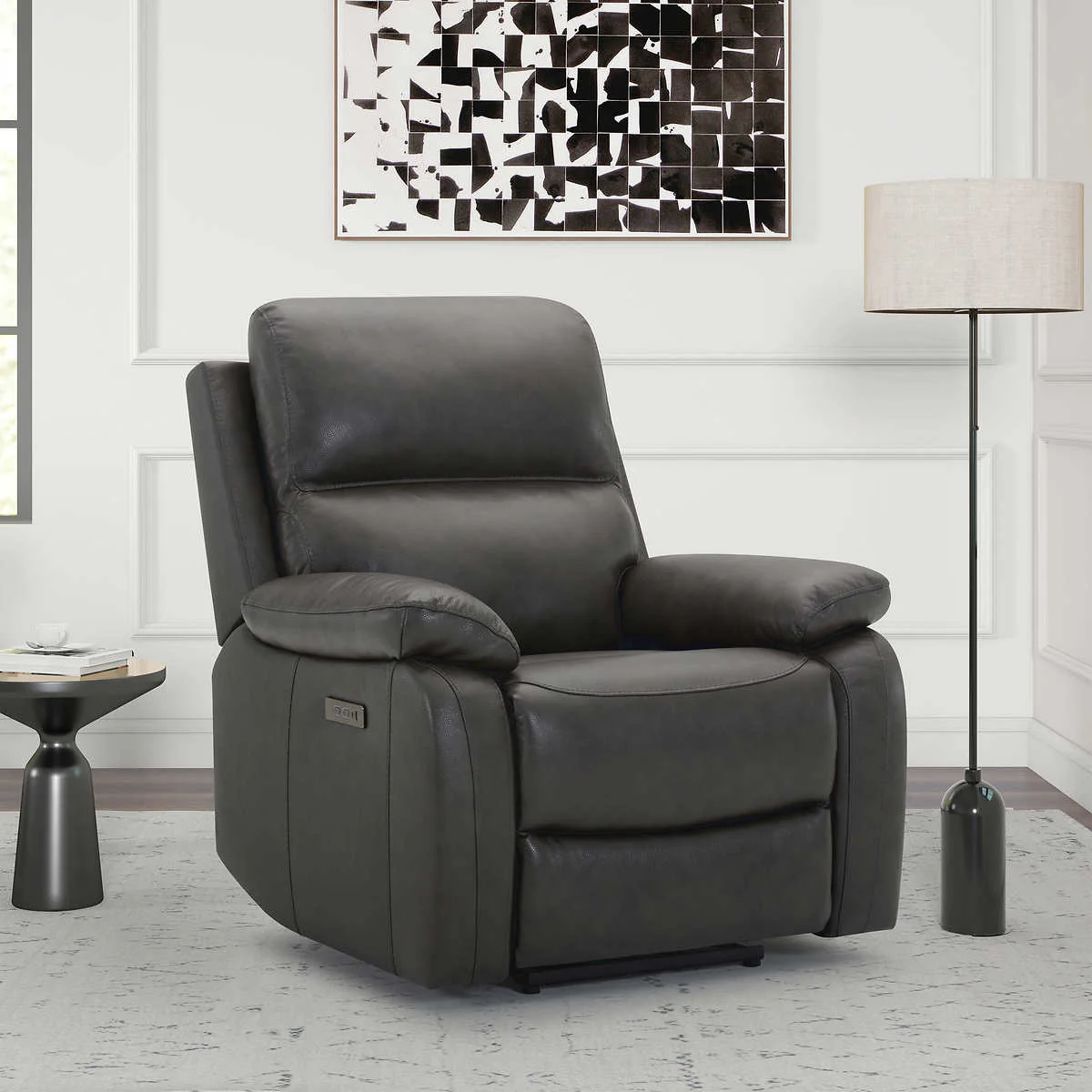 Gilman Creek - Fauteuil en cuir fleur à inclinaison motorisée