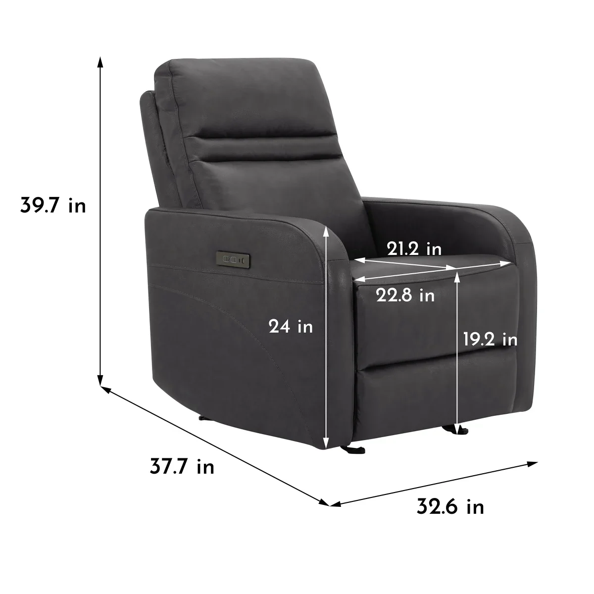 Gilman Creek - Fauteuil inclinable électrique en cuir - Image 5