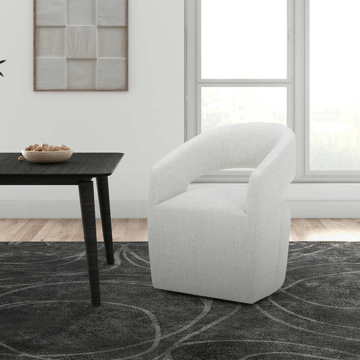 Gilman Creek Kaya - Chaise de salle à manger en tissu avec roulettes - Image 6
