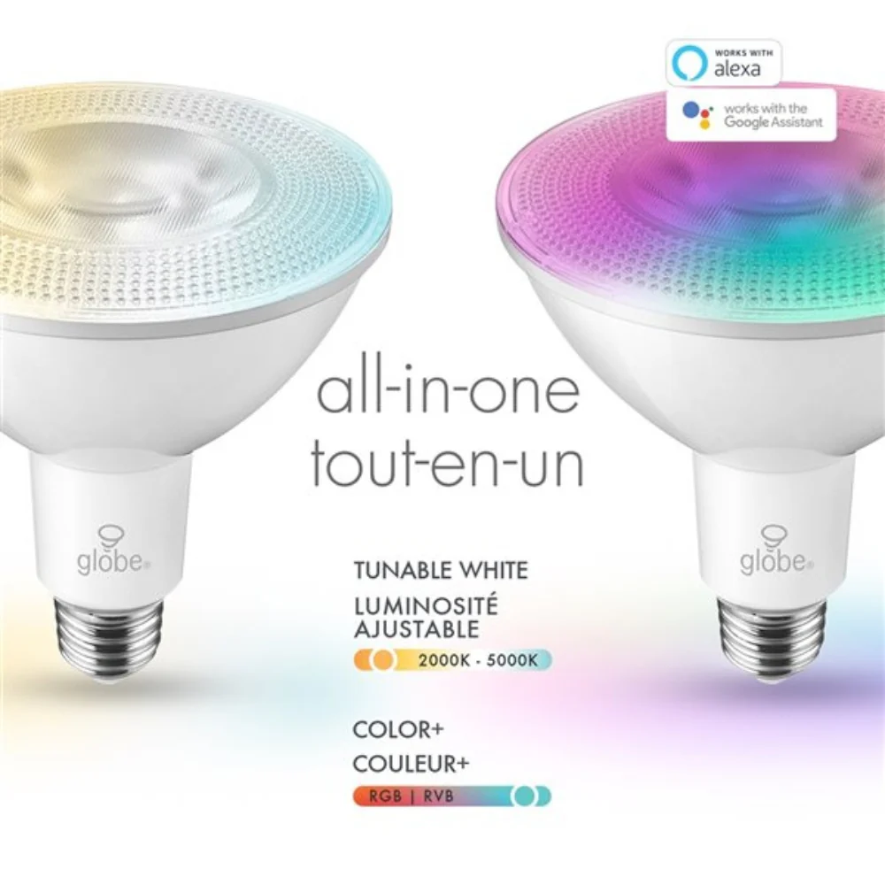 Globe Electric - Ampoule Ă DEL intelligente Wi-Fi de couleur changeante - Image 2