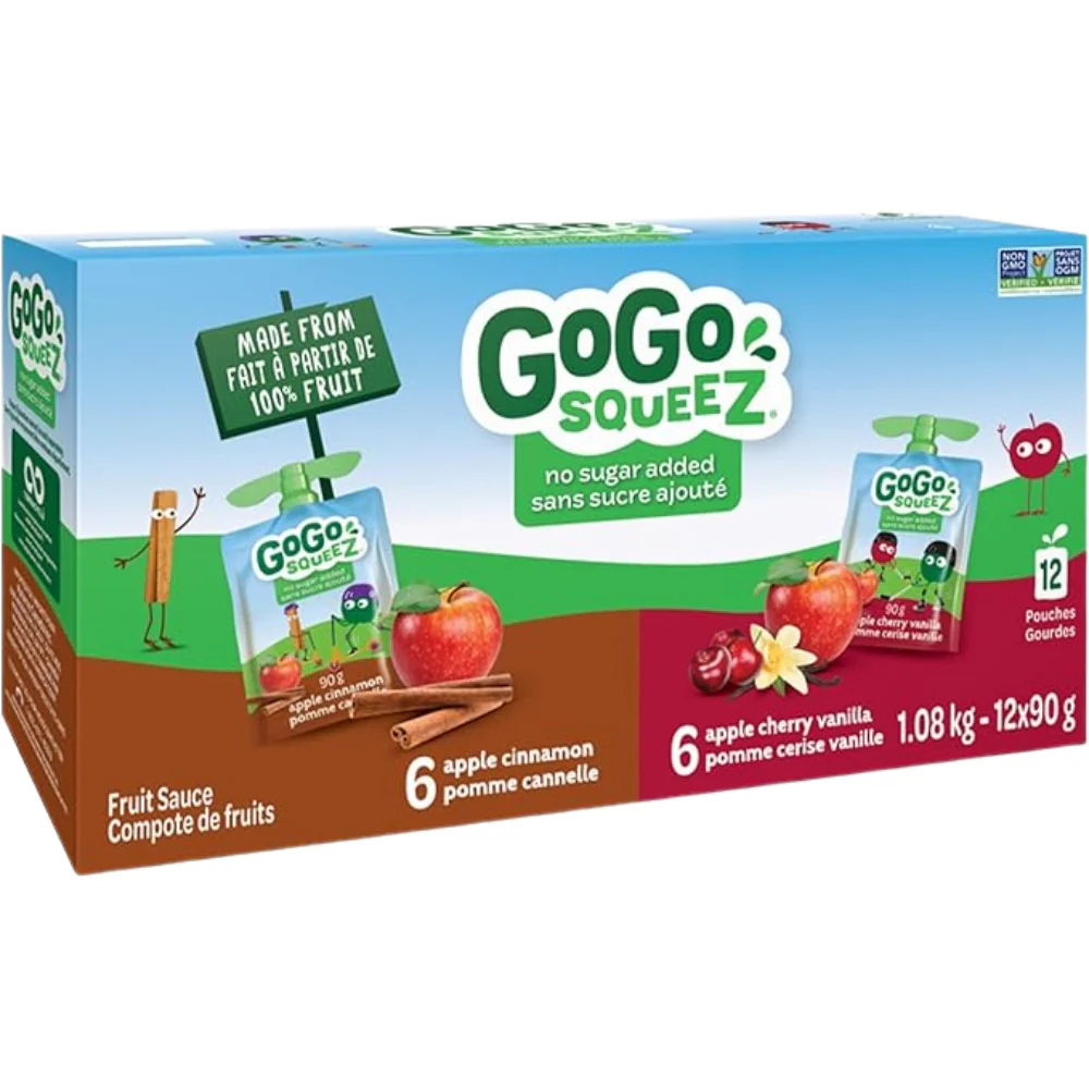 GoGo squeeZ - Assotiemnts de compotes, 12 sachets de 90 g - Image 3