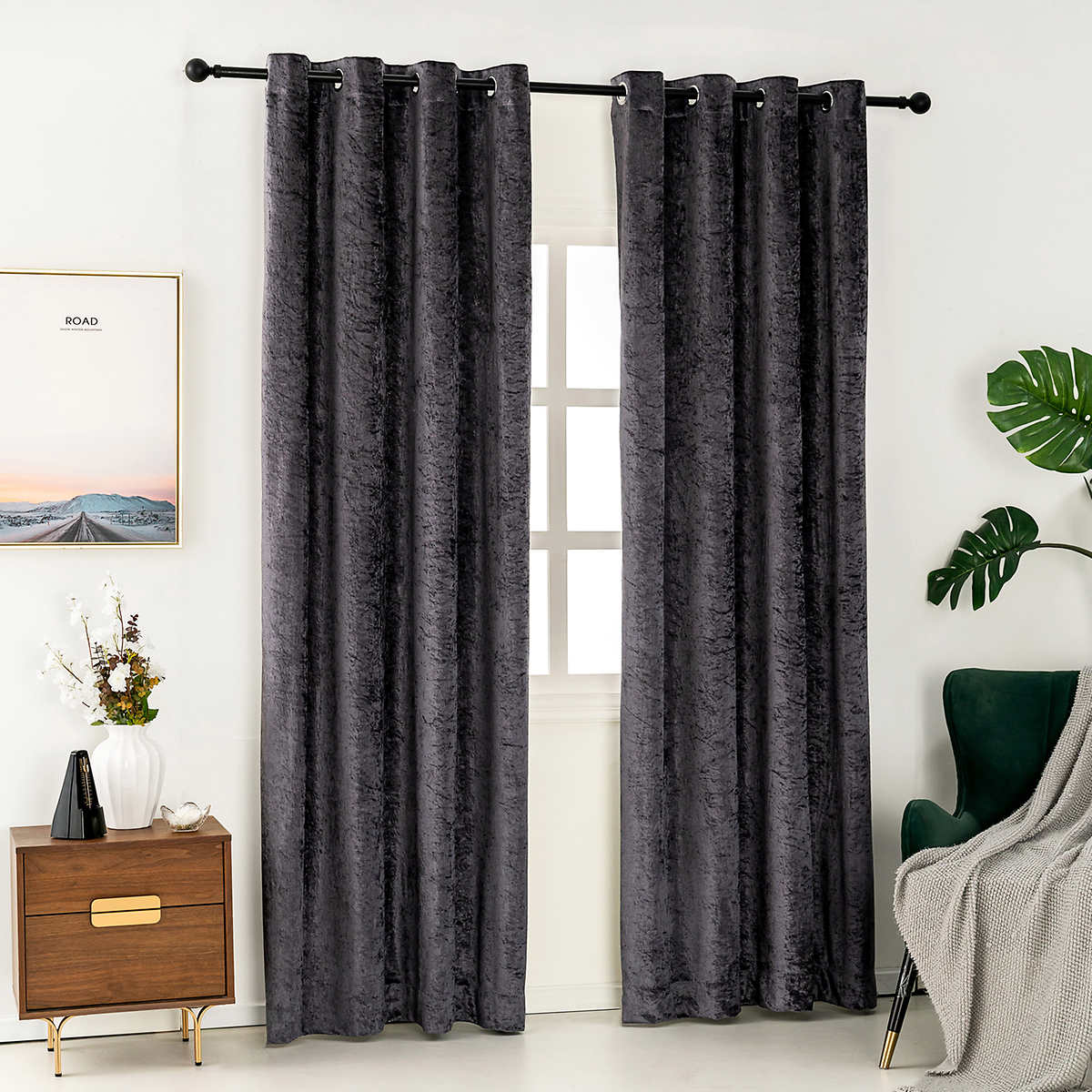Gouchee Home - Ensemble de 2 rideaux doublé, Oplence