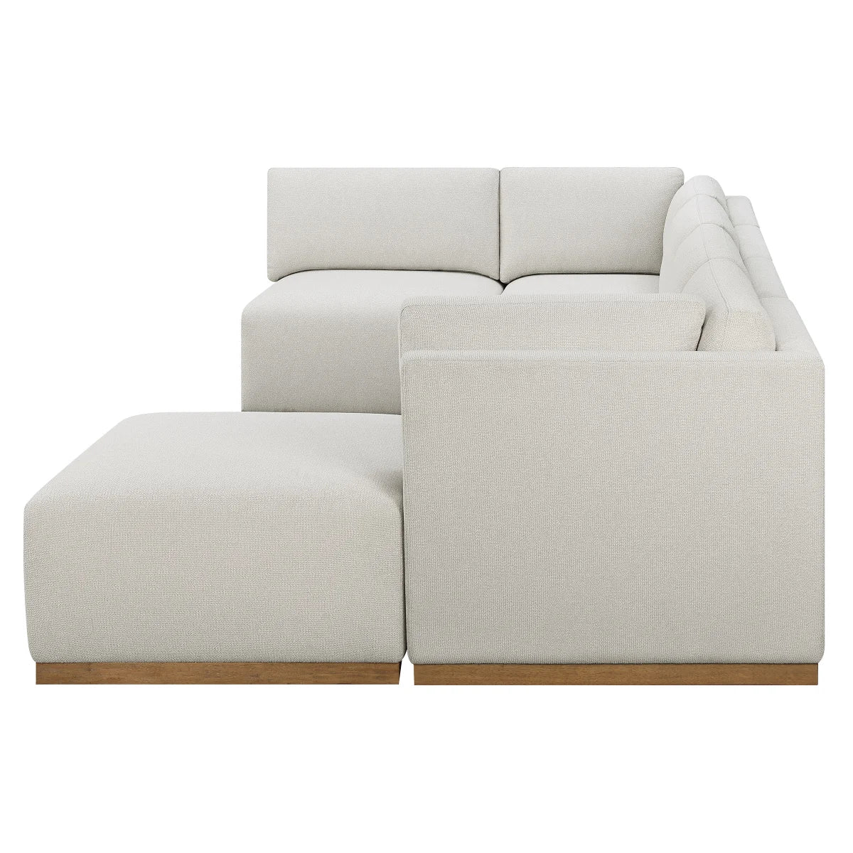 Henredon - Sectionnel 6 pièces en tissu avec pouf - Image 5