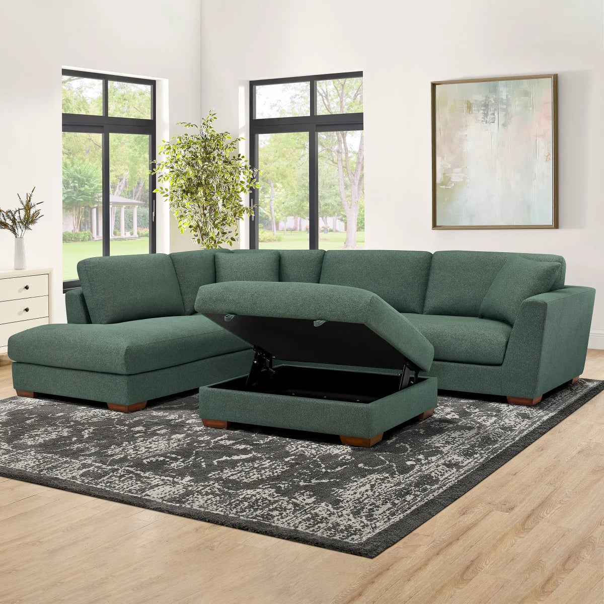 Henredon - Sectionnel en tissu Larkin House, 2 pièces - Image 2