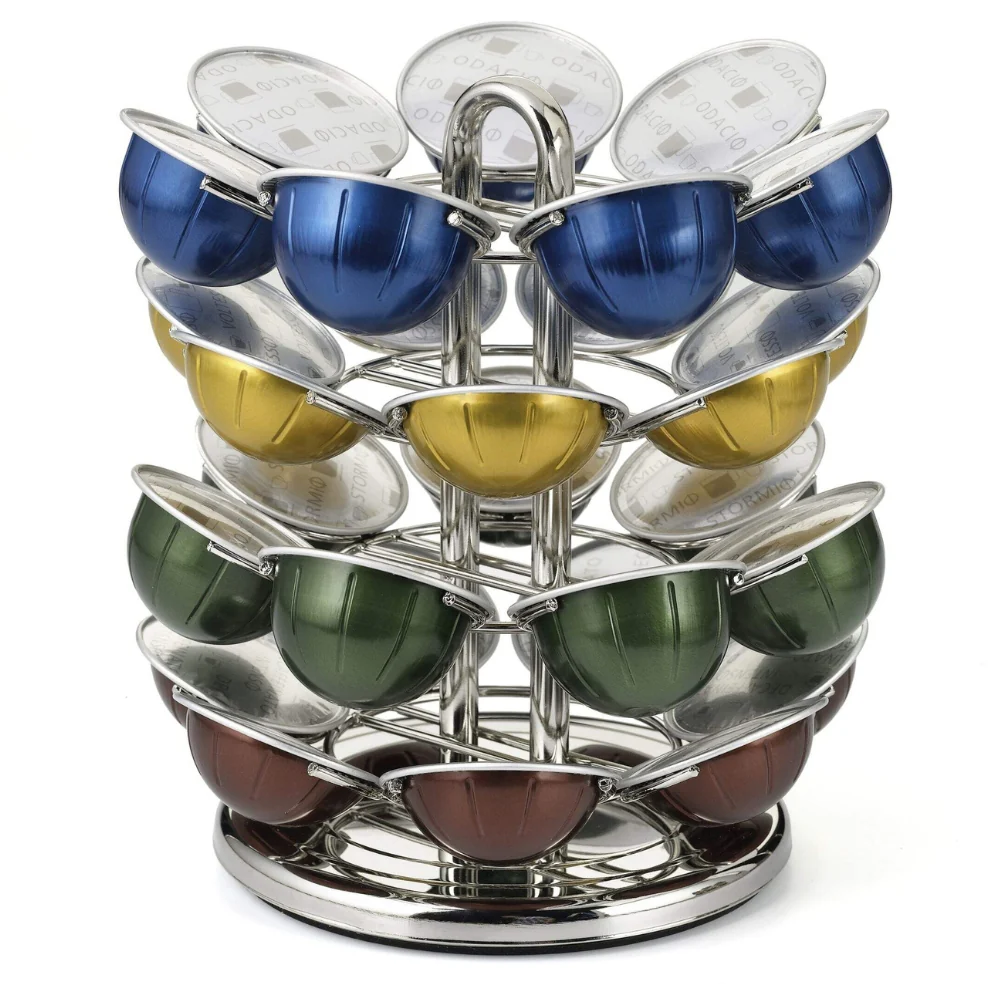 Heritage - Carrousel de rangement pivotant pour dosettes de café, 28 capsules