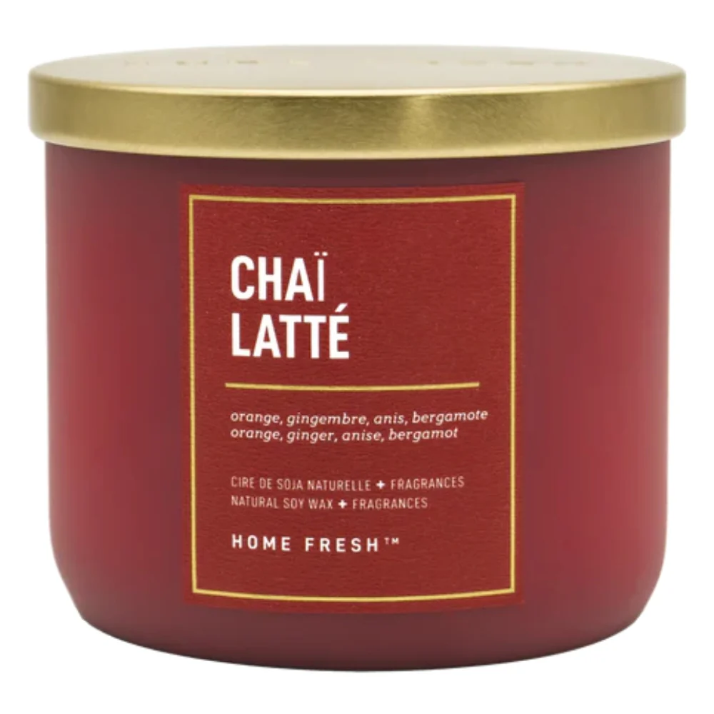 Home Fresh - Assortiment de bougie 3 mèches Latté