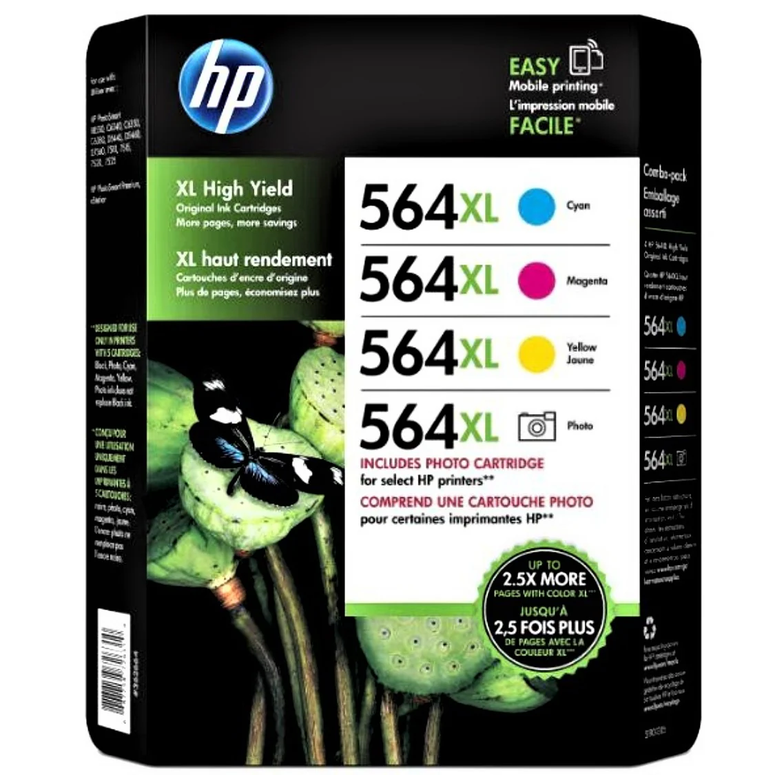 HP - Ensemble de 4 cartouches d’encre tricolore - 564XL