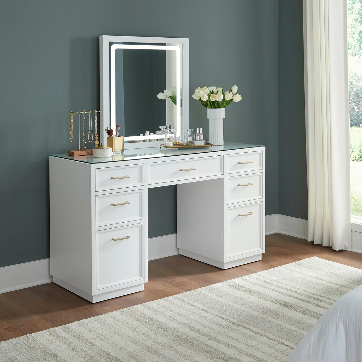 Juliet – Table de maquillage de 137,2 cm (54 po)