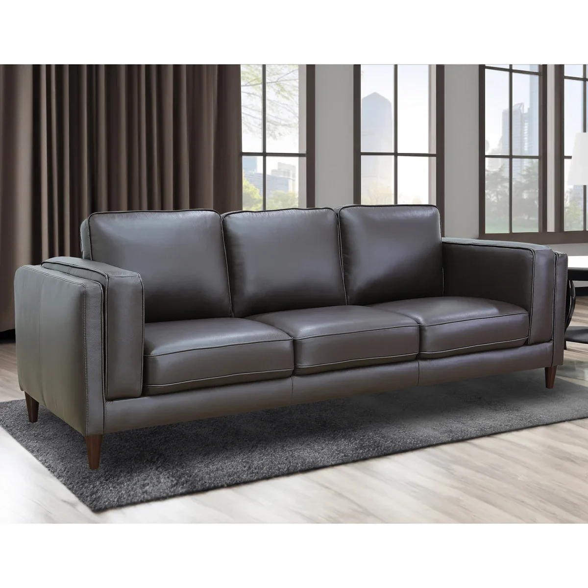 Kingsdown - Sofa en cuir pleine fleur