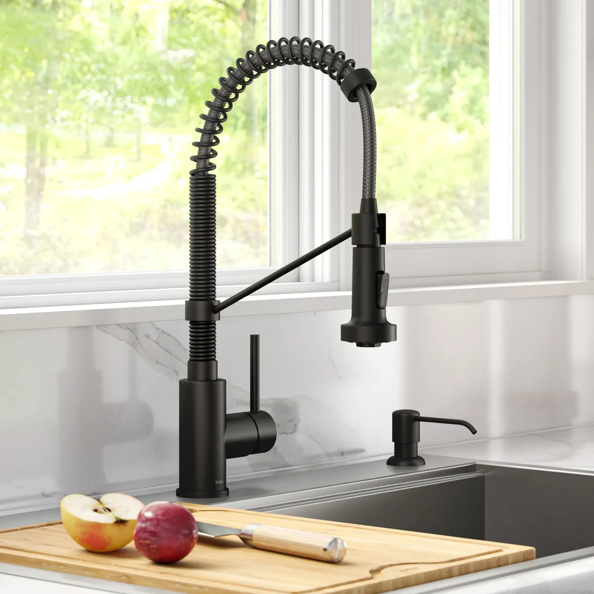 Kraus - Bolden robinet rétractable 18 po avec distributeur de savon - Image 8