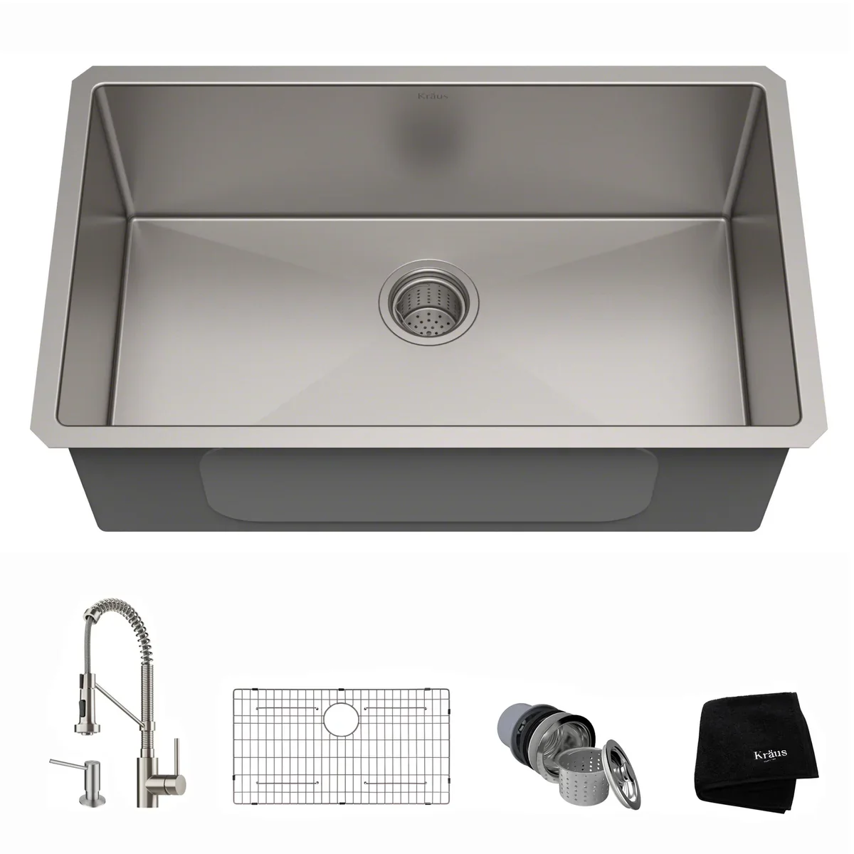 Kraus - Évier encastré de 30 po avec robinet et accessoires - Image 2