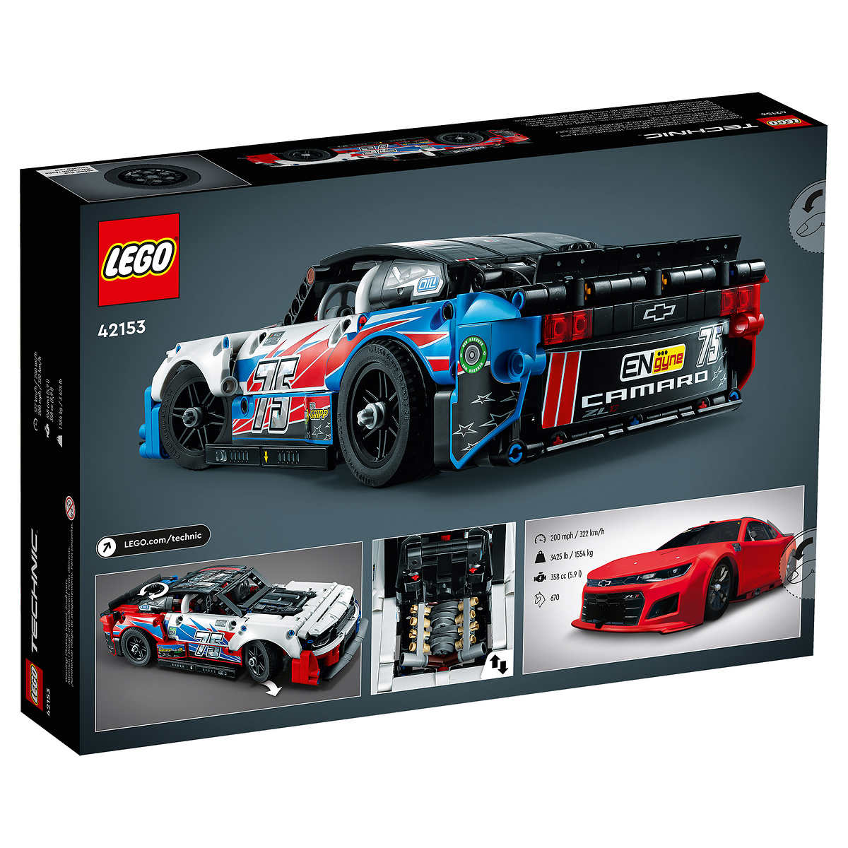 LEGO Technic - Chevrolet Camaro ZL1 NASCAR Next Gen - 42153 - Image 5