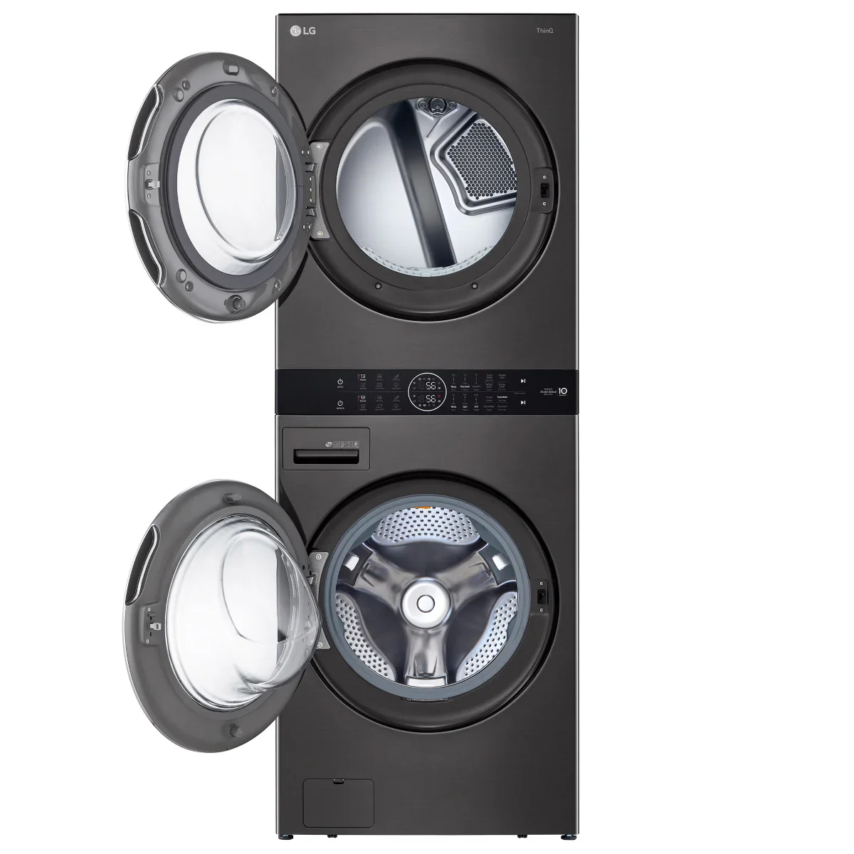 LG - Laveuse-sécheuse à chargement frontal, avec laveuse à vapeur de 5,2 pi³ et sécheuse à vapeur électrique de 7,4 pi³ - Image 2