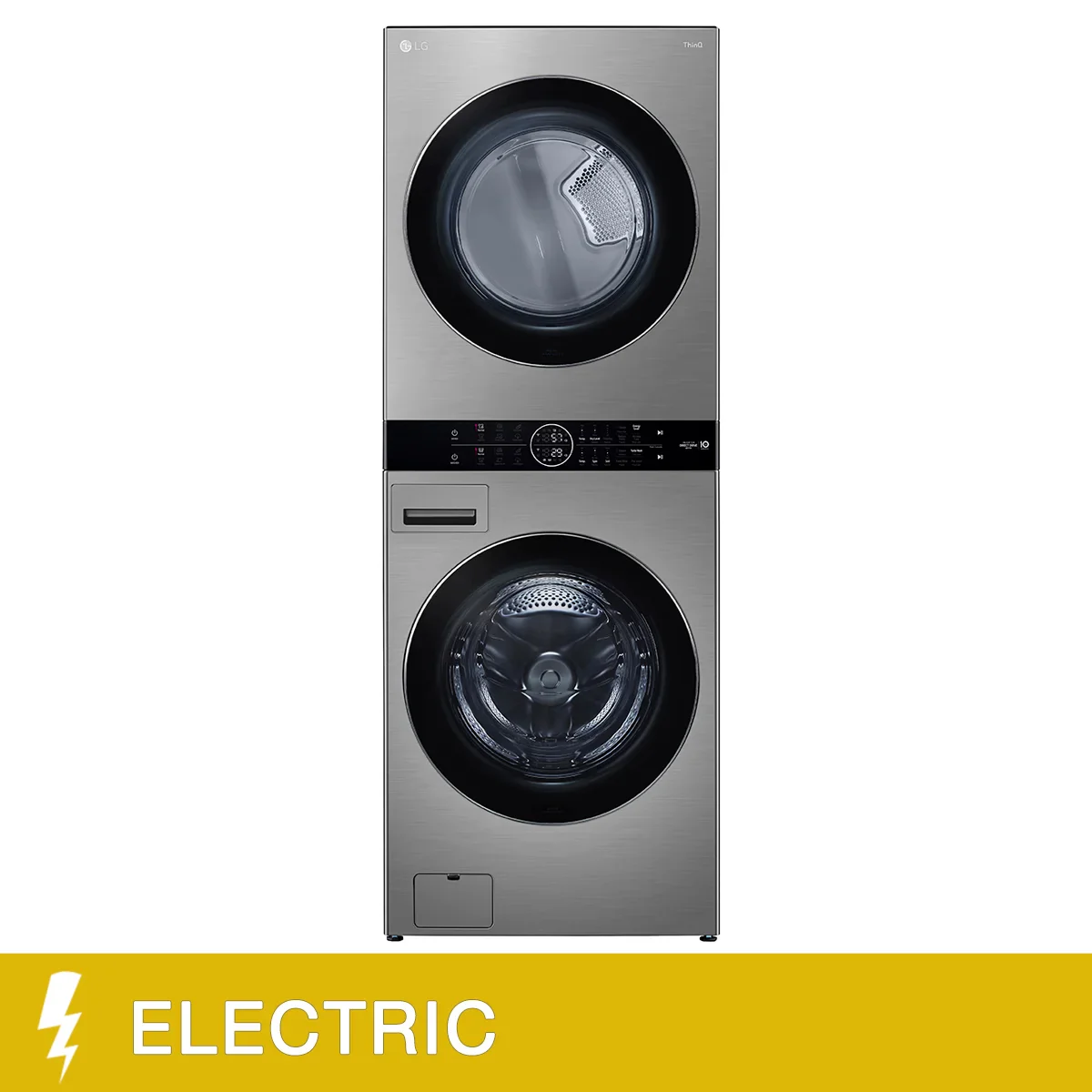 LG - Laveuse-sécheuse à chargement frontal, avec laveuse à vapeur de 5,2 pi³ et sécheuse à vapeur électrique de 7,4 pi³ - Image 3