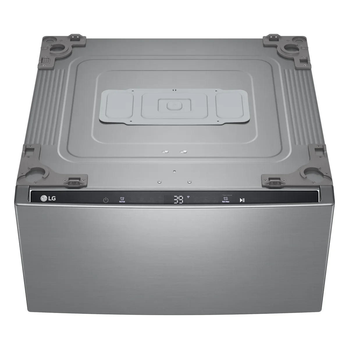 LG - Laveuse sur socle SideKick en acier graphite de 27 po 1,0 pi³