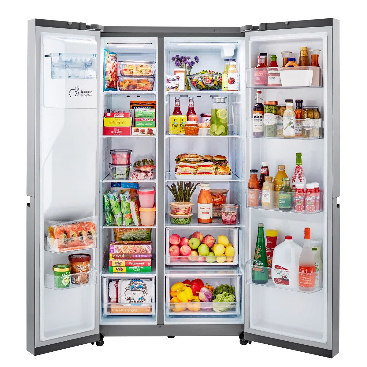 LG - Réfrigérateur côte à côte de 36 po et 27 pi³ avec distributeur Smooth Touch - Image 4