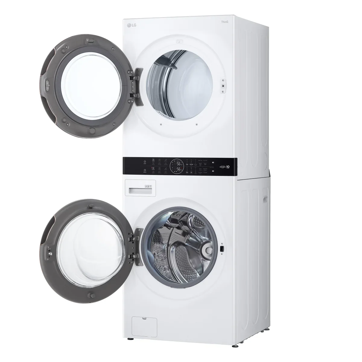 LG - Tour de lavage à chargement frontal, laveuse de 5,2 pi³ et sécheuse électrique de 7,4 pi³ - Image 5