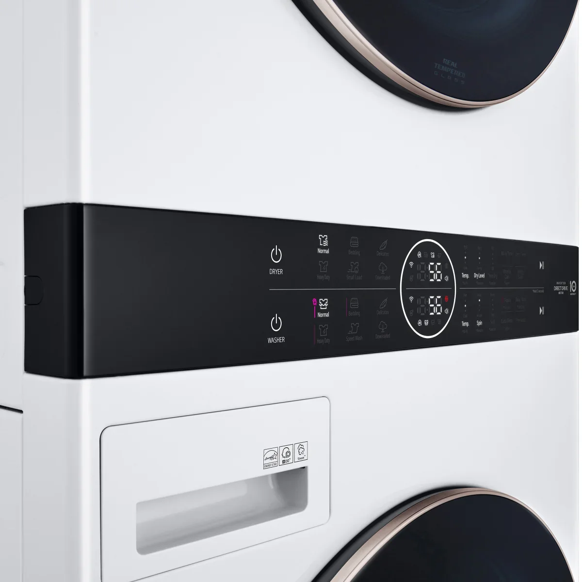 LG - Tour de lavage à chargement frontal, laveuse de 5,2 pi³ et sécheuse électrique de 7,4 pi³ - Image 6