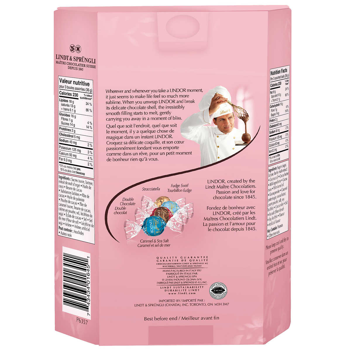 Lindt - Truffes Lindor assortis à saveur de crème glacée, 900 g - Image 2
