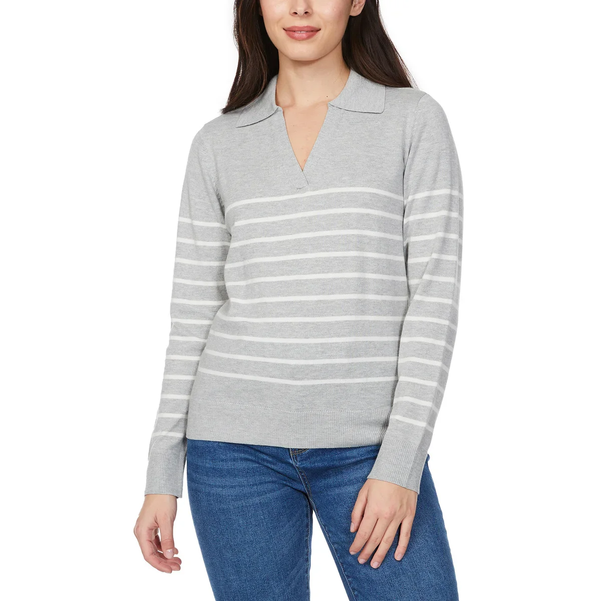 Loft – Chandail en tricot fin à col Johnny