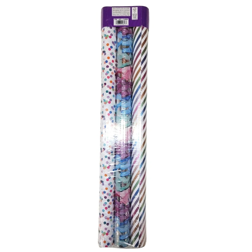 Kirkland signature - Lot de 3 emballages cadeaux double face - Image 10