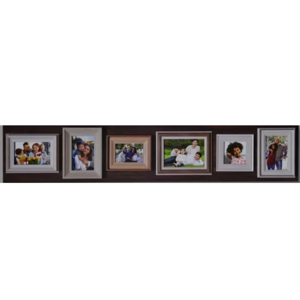 Loui Michel Cie - Cadre chevalet sur pied, collage souvenir Ă 6 ouvertures