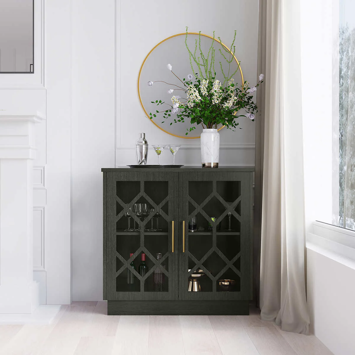Loxley Rowe - Ari armoire d'appoint avec portes en verre