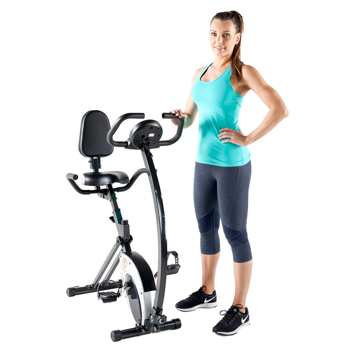 Marcy - Vélo d'exercice pliable avec siège à dossier haut - Image 2
