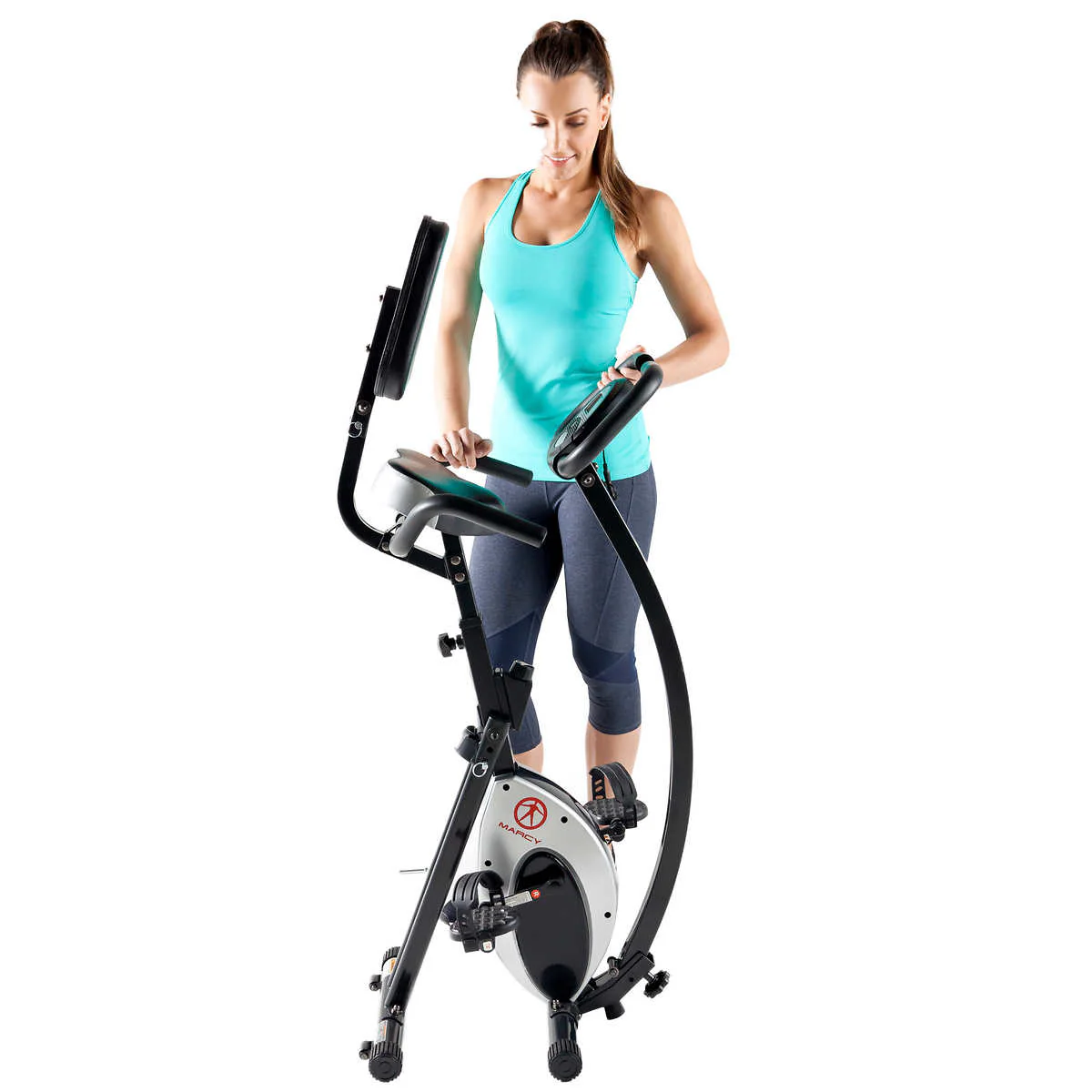 Marcy - Vélo d'exercice pliable avec siège à dossier haut - Image 3