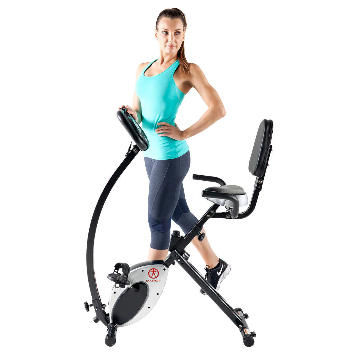 Marcy - Vélo d'exercice pliable avec siège à dossier haut - Image 4