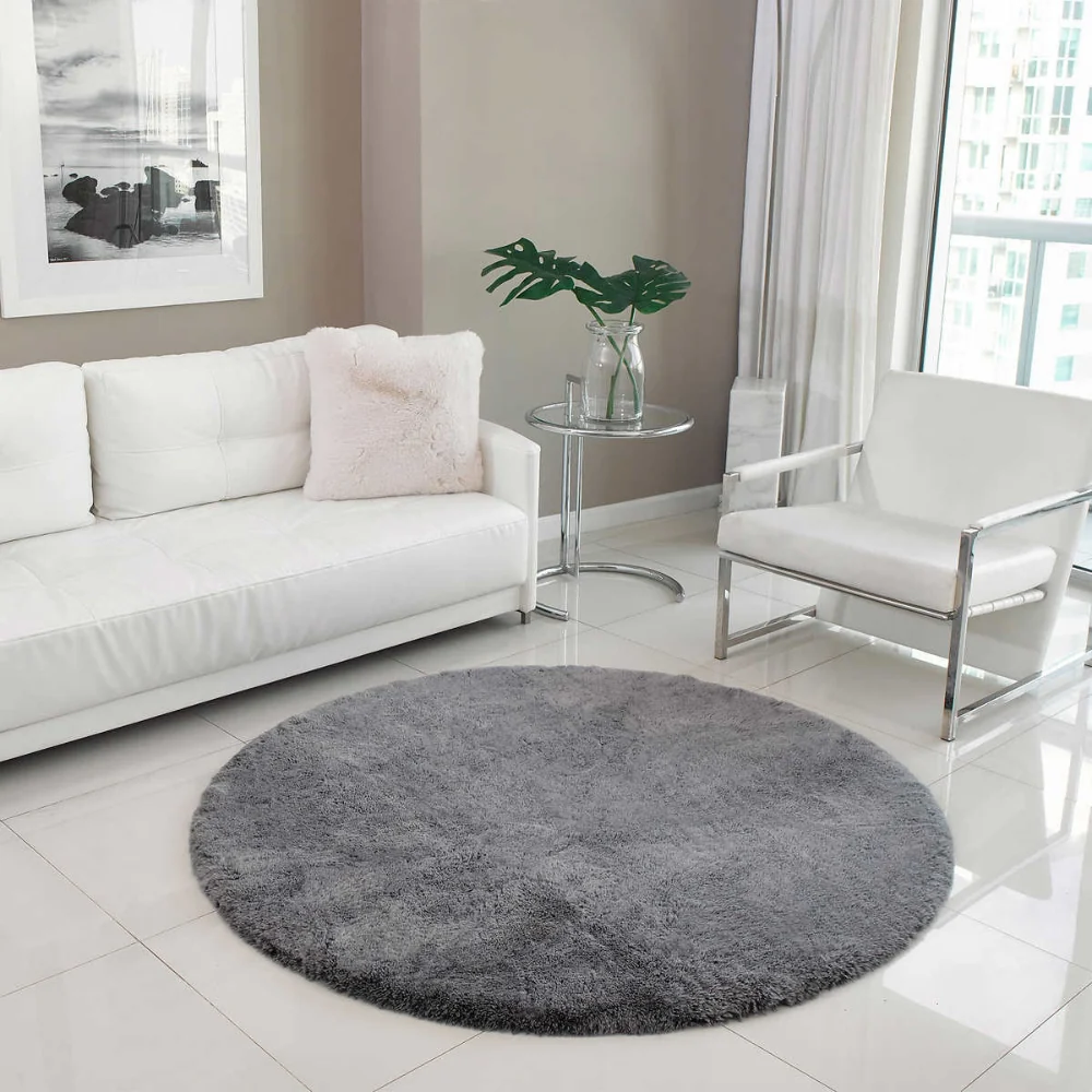 Mon Chateau - Tapis rond en fausse fourrure - Image 5