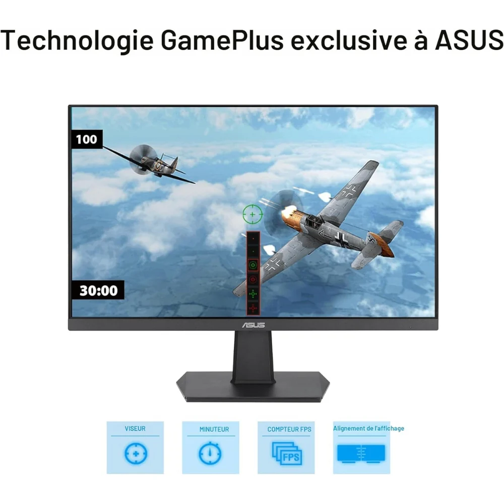 Moniteur ASUS 23,8" sans bordures 100 Hz FHD avec protection oculaire - VZ24EHF - Image 4
