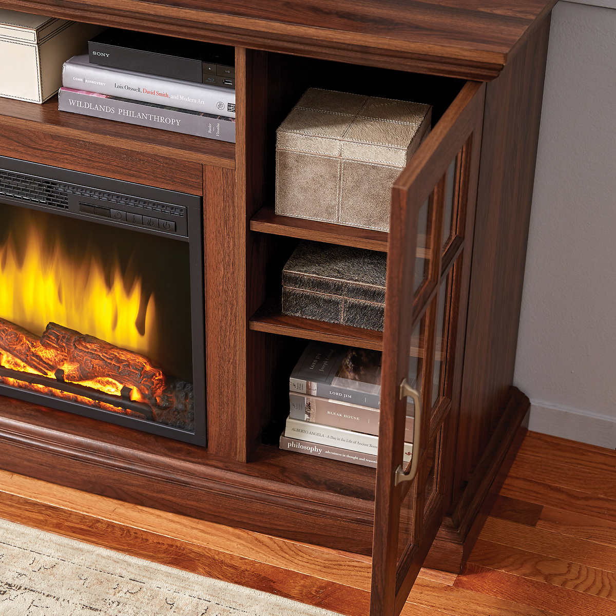 Muskoka - Foyer électrique multimédia Laurentian de 149,9 cm (59 po), noyer bruni - Image 3