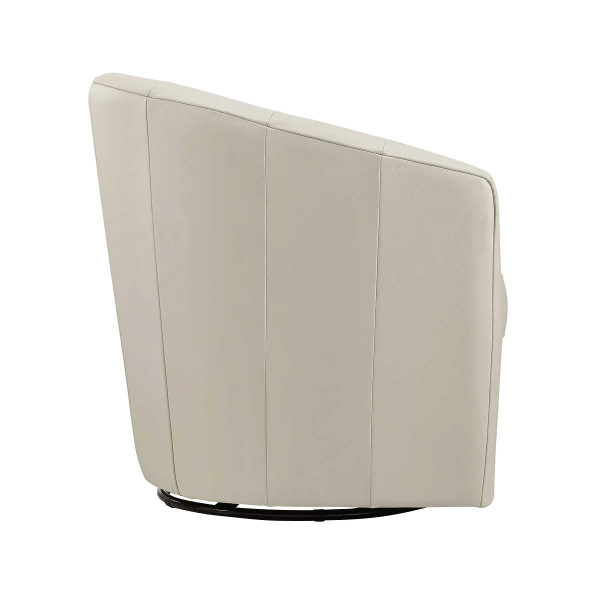 Natuzzi - Cora Chaise pivotante en cuir fleur supérieure - Image 4