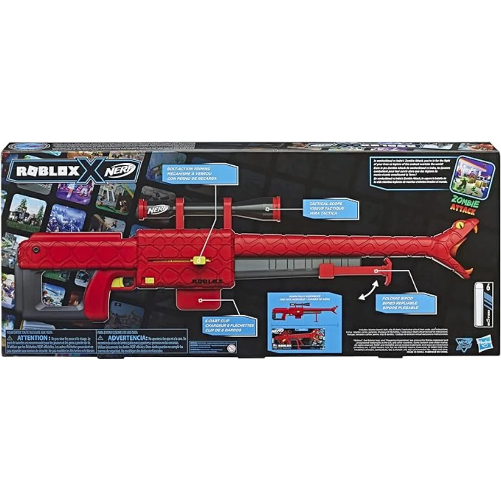 Hasbro - Pistolet à fléchettes en mousse - Nerf Roblox Zombie Attaque - Image 3