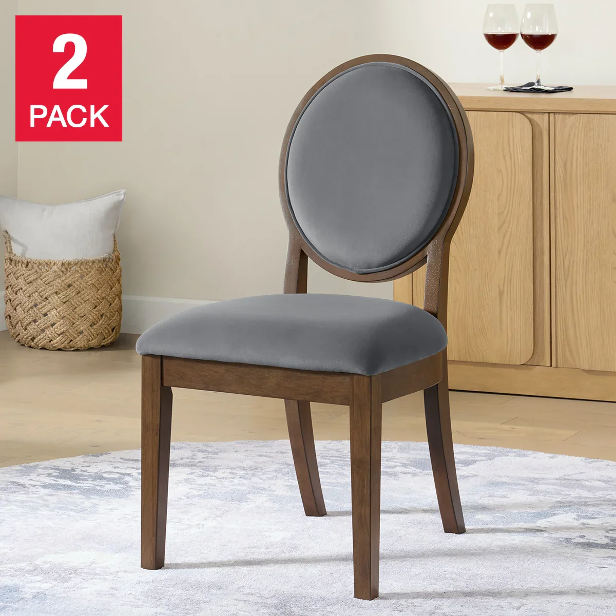 Northridge Home - Chaise de salle à manger Evelyn Jane, paquet de 2