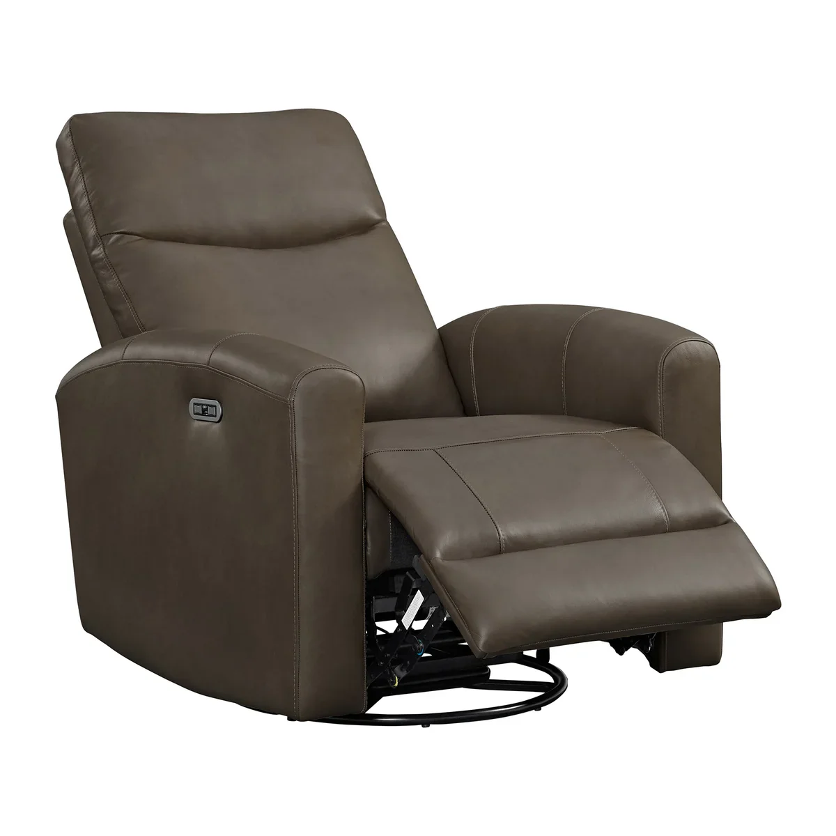 Northridge Home - Fauteuil en cuir pleine fleur pivotant à inclinaison motorisée - Image 8