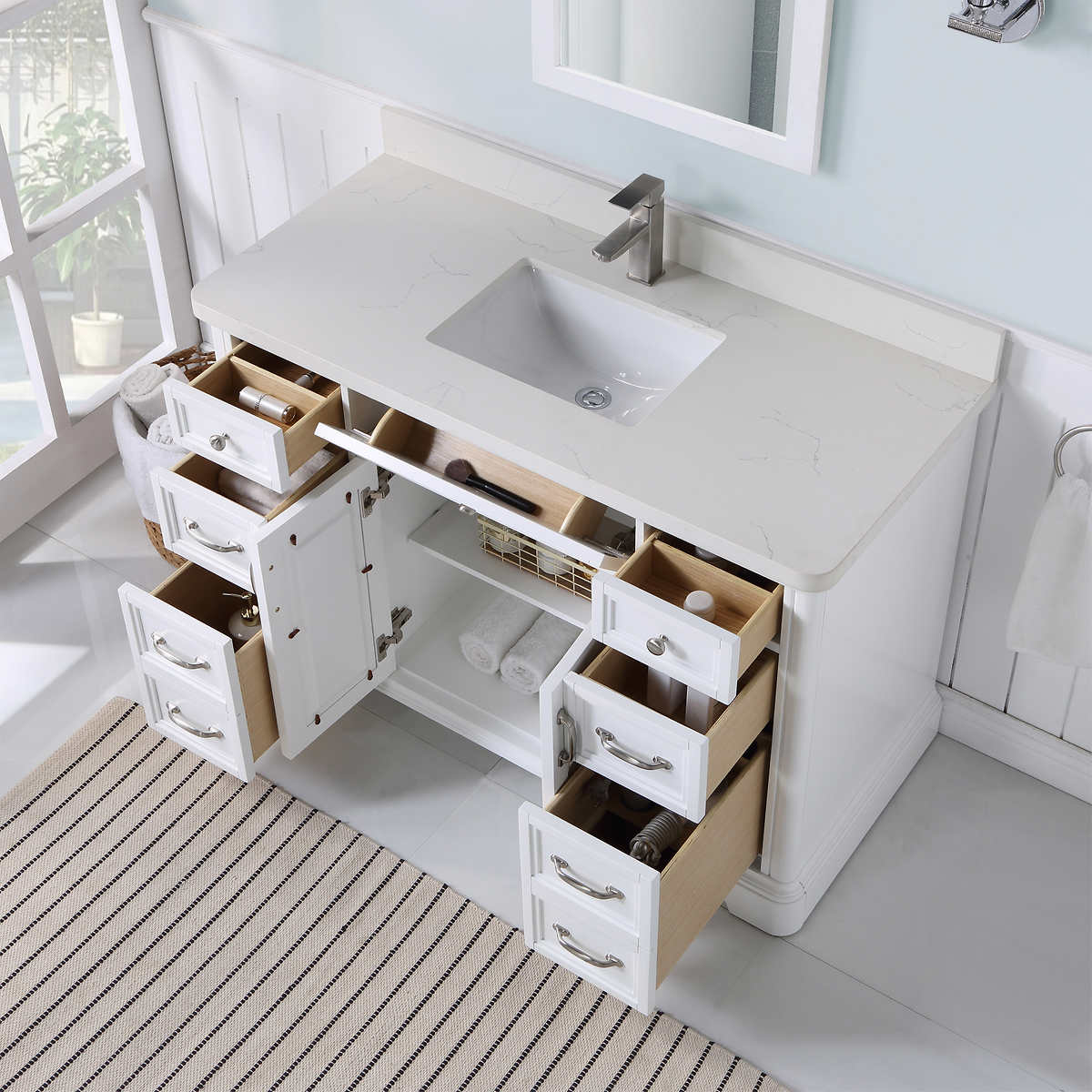 Northridge Home - Meuble-lavabo Augusta de 48 po à portes réversibles à persienne - Image 3