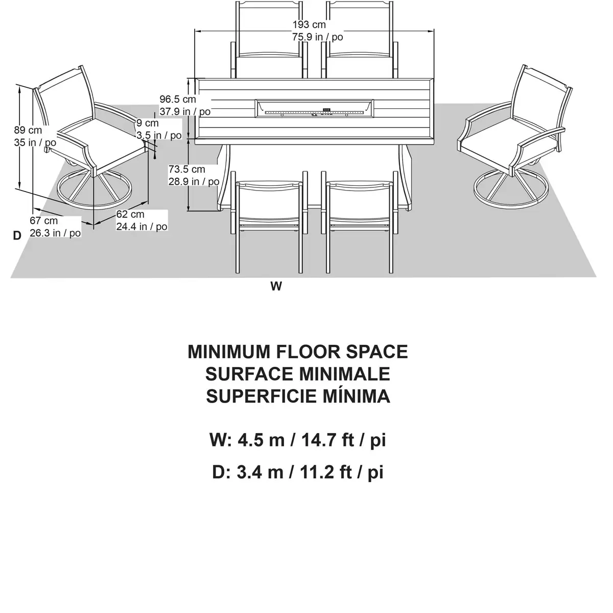 OVE Decors - Ensemble de salle à manger Bonavista, 7 pièces - Image 2