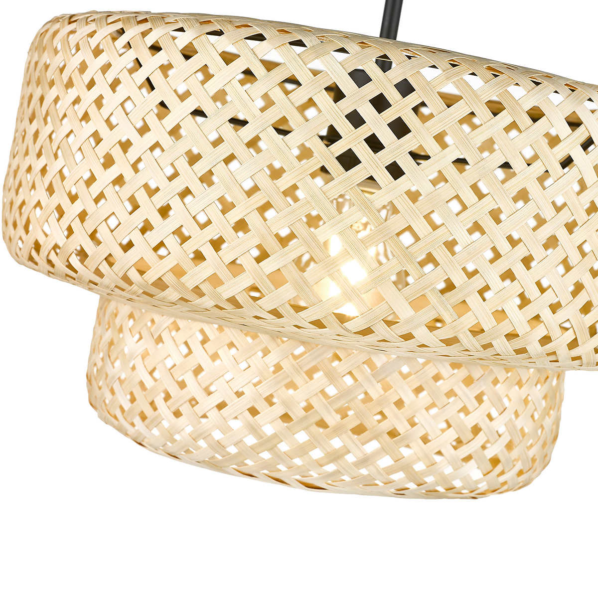 OVE -  Decors plafonnier semi-encastré à 1 lumière en bambou Makara - Image 3