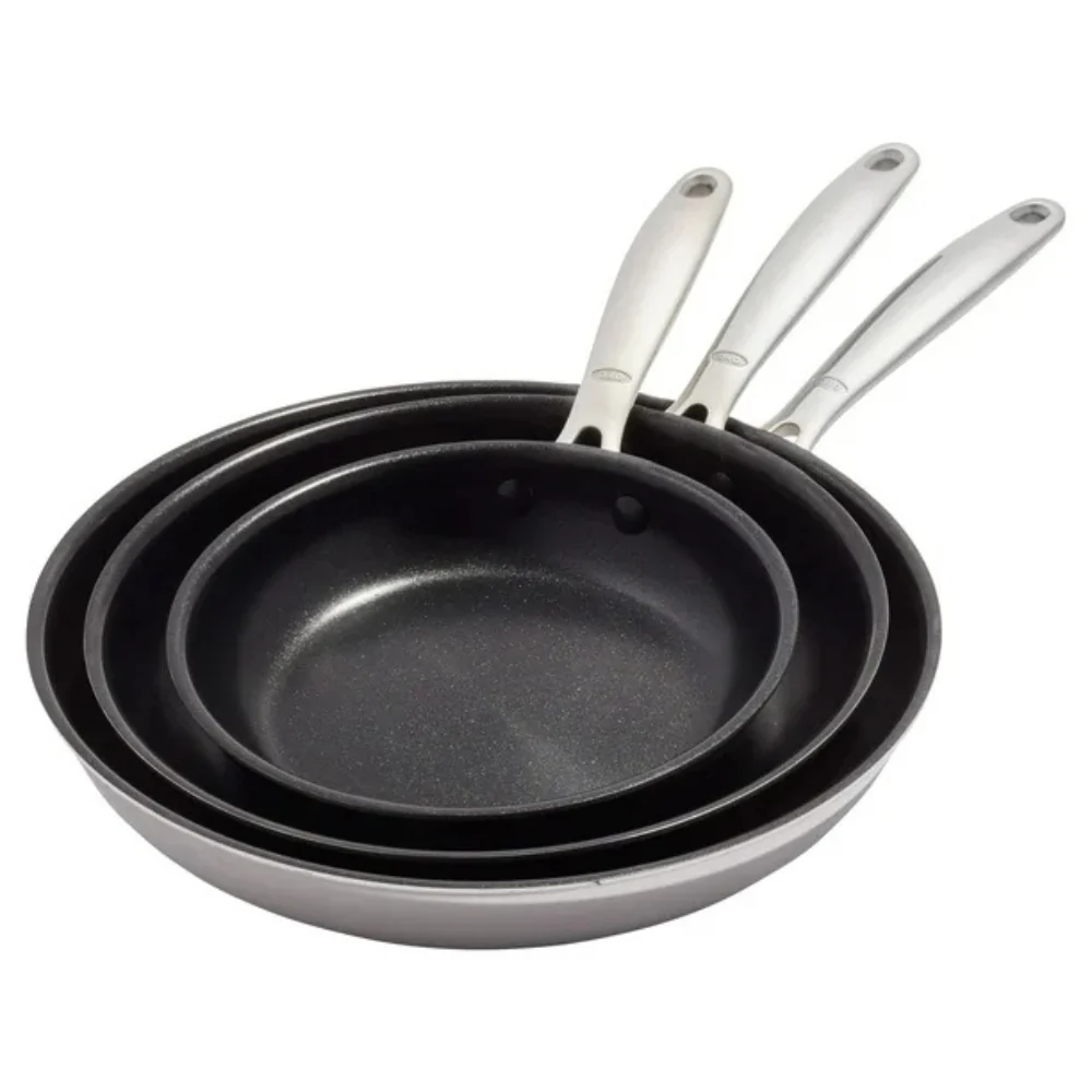 OXO - Ensemble de Poêle Antiadhésive Professionnel, 3 pièces