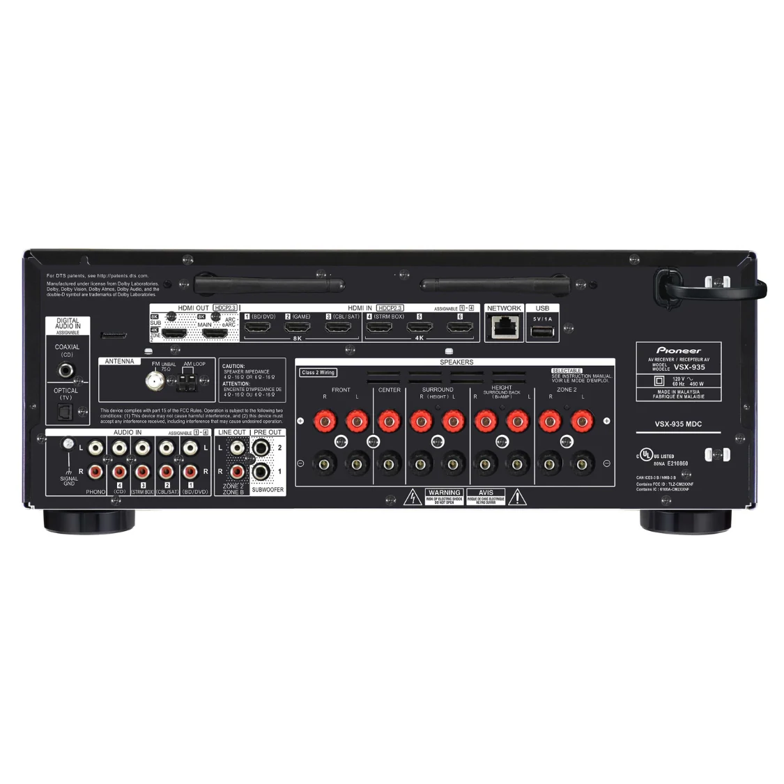 Pioneer - Récepteur AV réseau Ultra HD 8K 7.2 canaux VSX-935 - Image 3