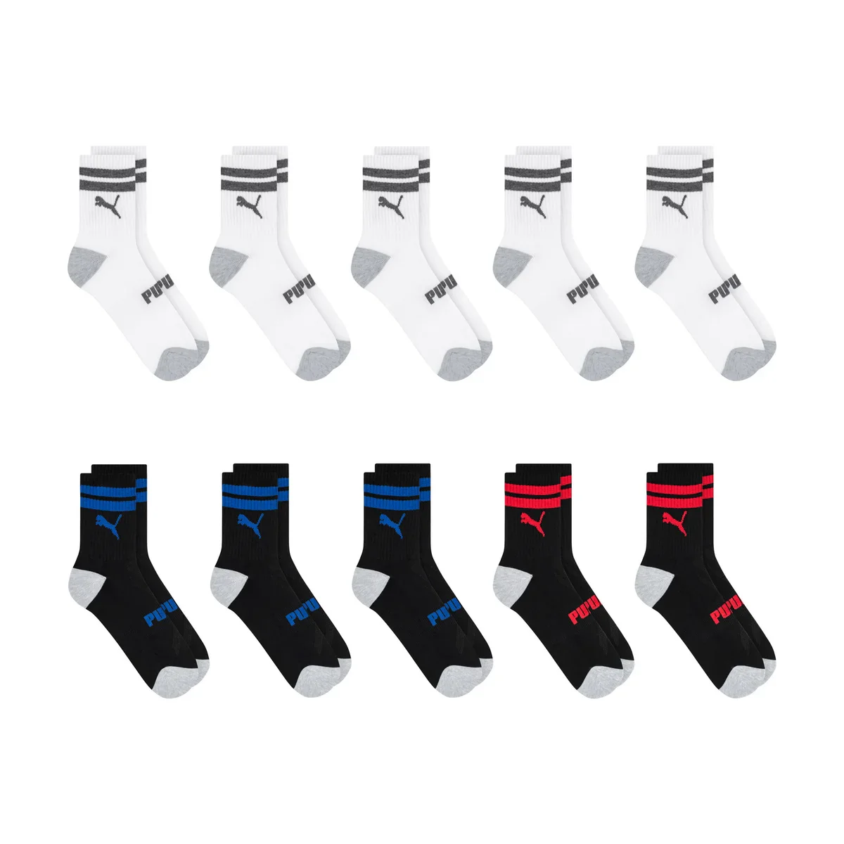 Puma - Chaussettes pour enfants, 10-paires - Image 2