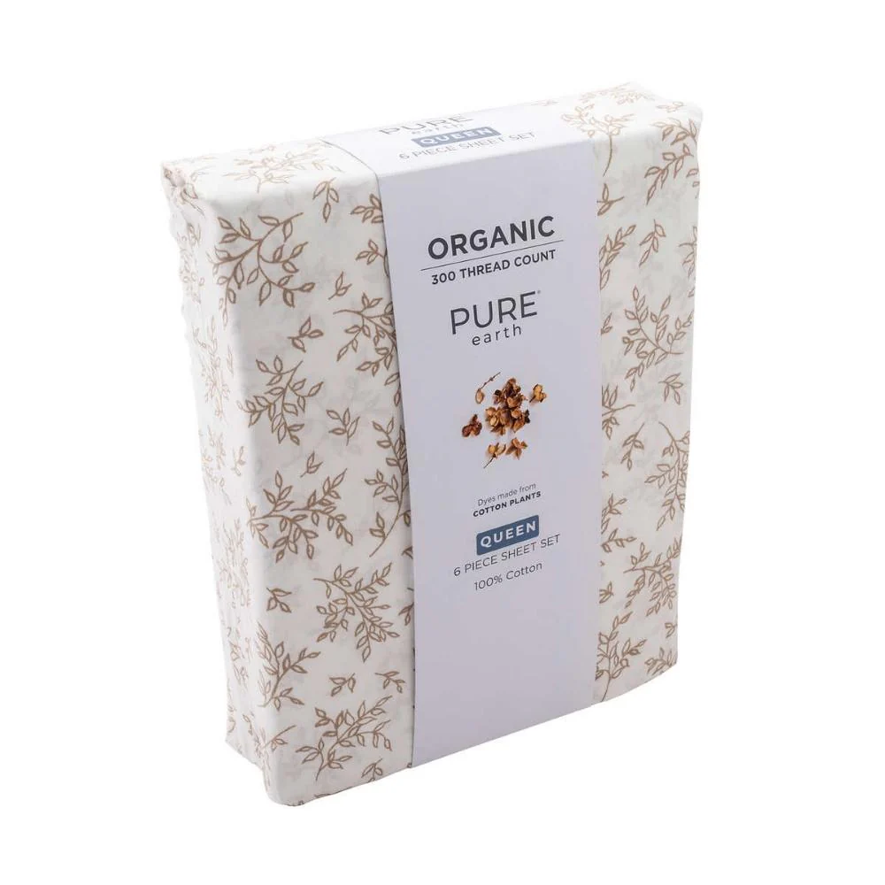 Pure Earth - Ensemble de draps 6 pièces en coton biologique - Image 4