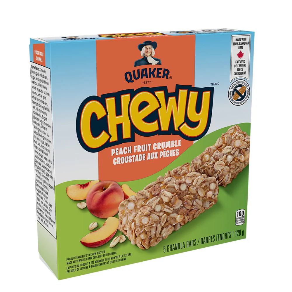 Quaker - Barres tendres Croustade aux pĂȘches