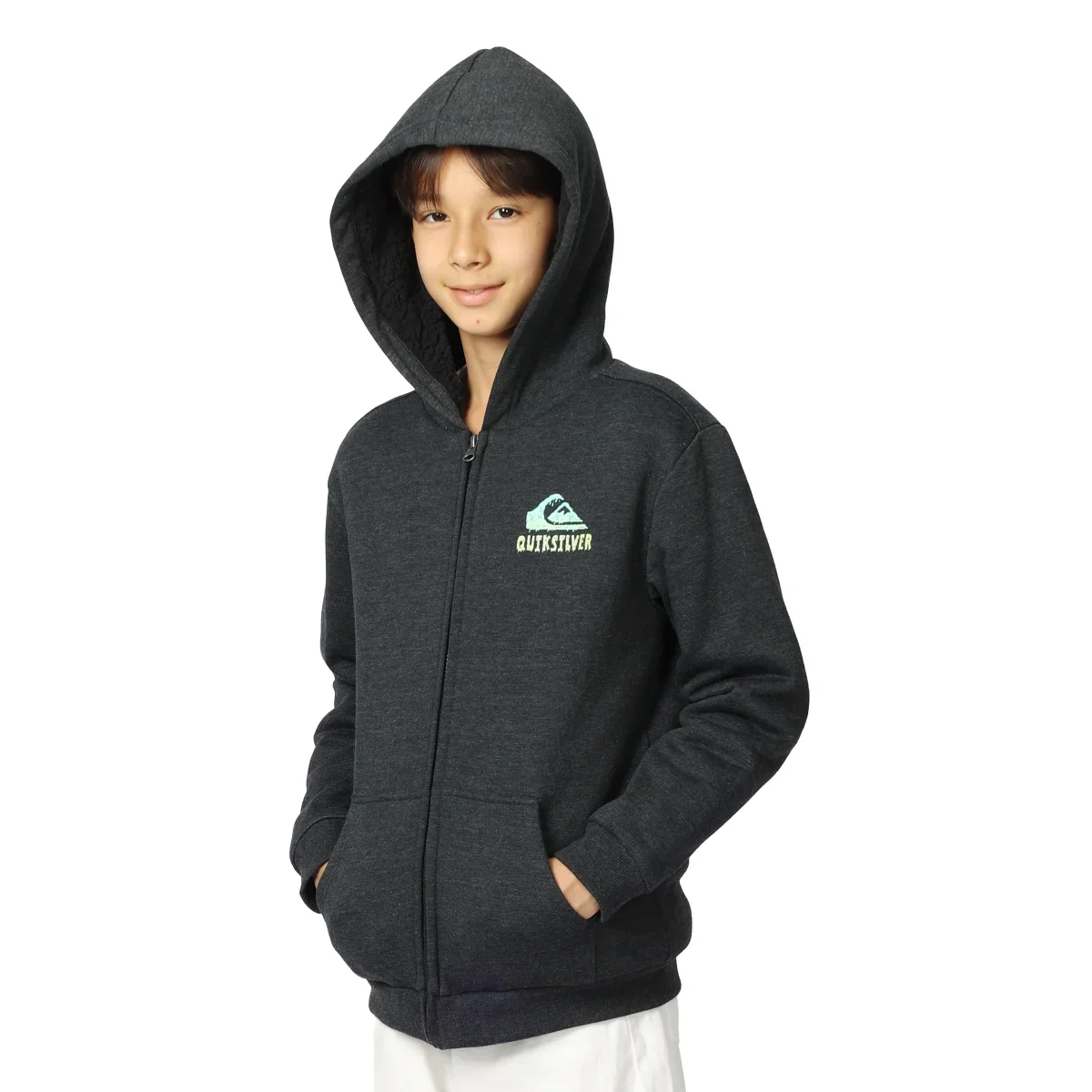 Quiksilver - Chandail à capuche doublé sherpa - Image 2