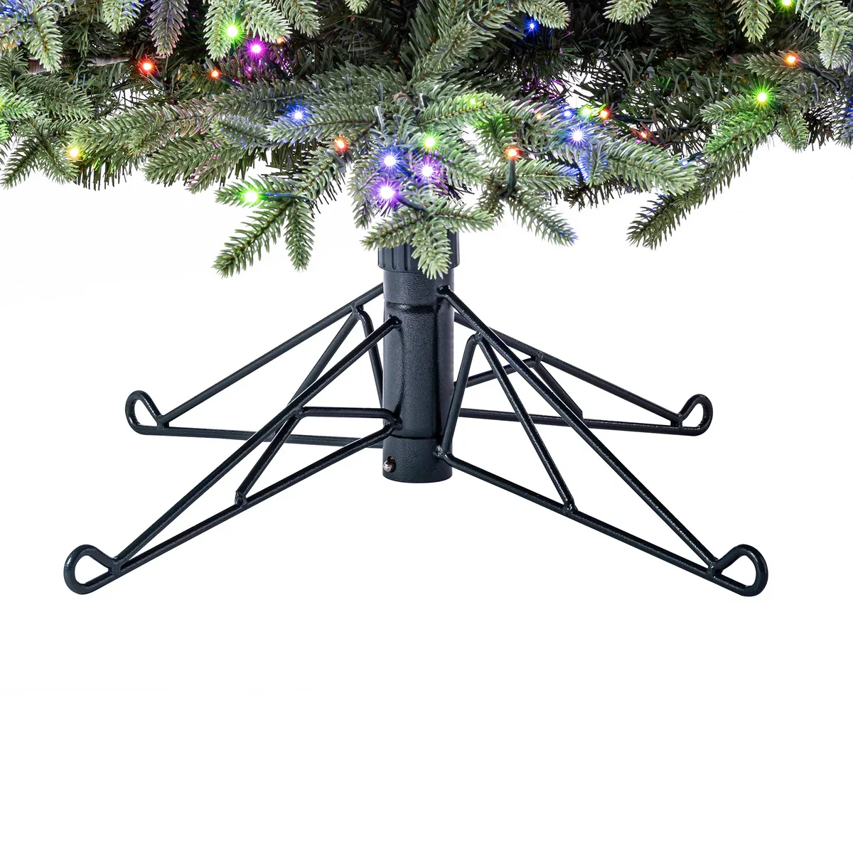 Sapin de Noël artificiel élancé de 2,75 m pré-éclairé à DEL scintillantes - Image 6