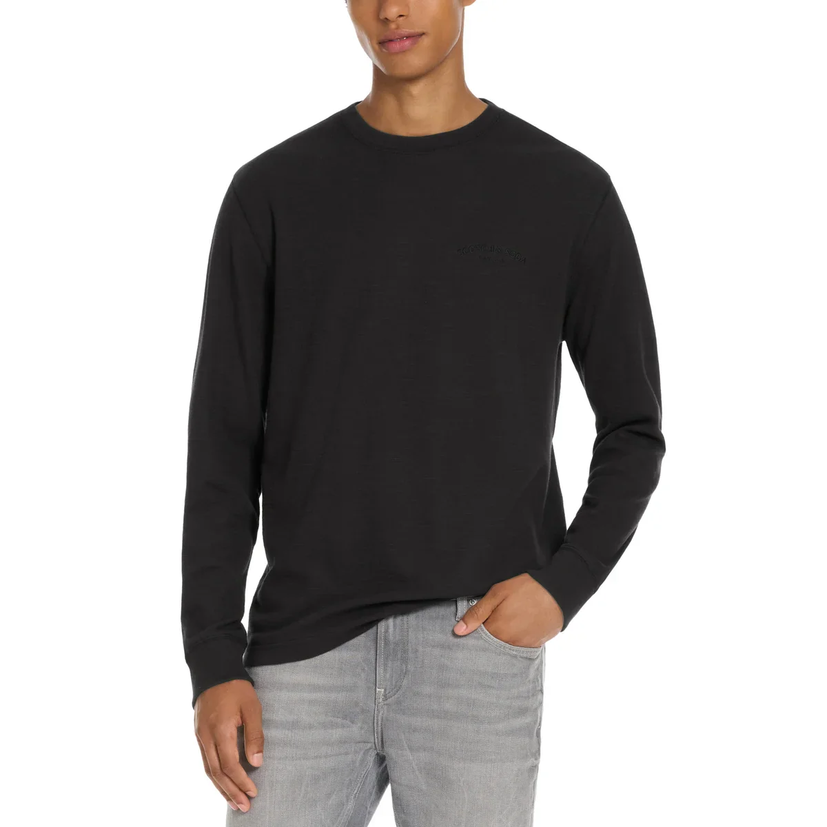 Scotch & Soda - Chandail ras du cou en tricot texturé à manches longues - Image 2